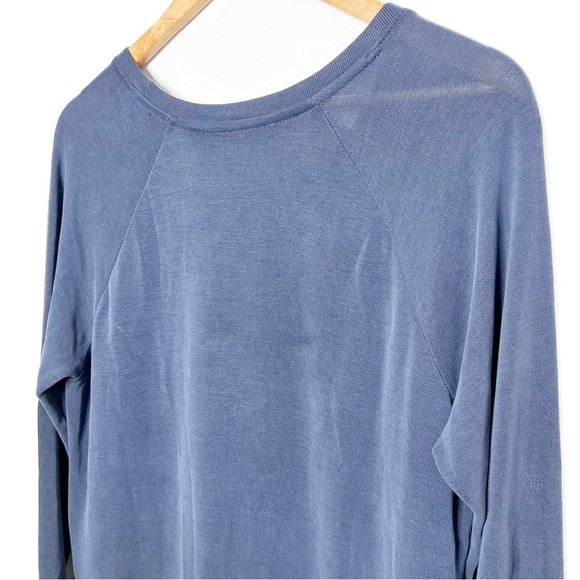 Athleta Women's Serenity Criss Cross Grey Crewneck Athletic Sweatshirt Sweater - Picture 13 of 16